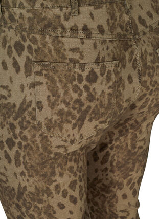 Amy jeans met print, Green Leopard, Packshot image number 3