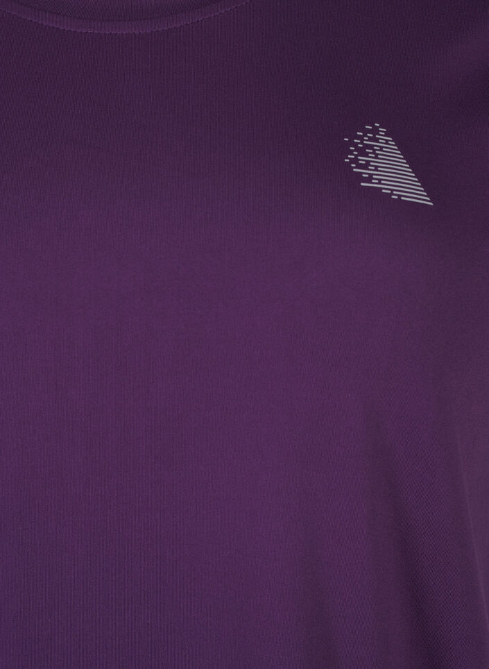 Slim fit sport T-shirt met ronde hals, Purple Pennant, Packshot image number 2