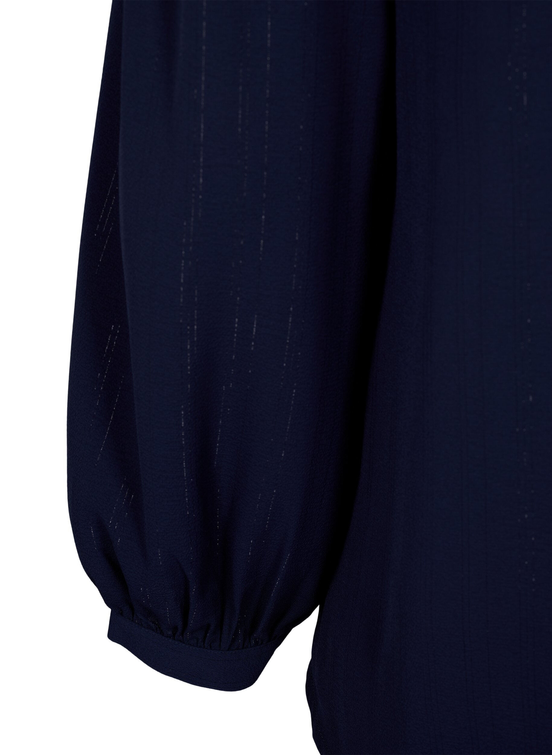 Zizzi Blouse met zilveren glitter, Blauw, Packshot image number 3