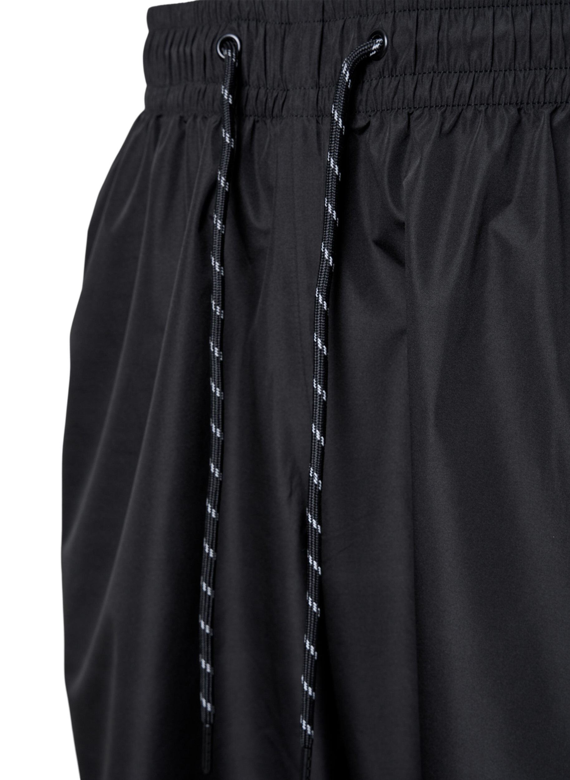 ZizziRegenbroek met elastiek en trekkoord, Zwart, Packshot image number 2