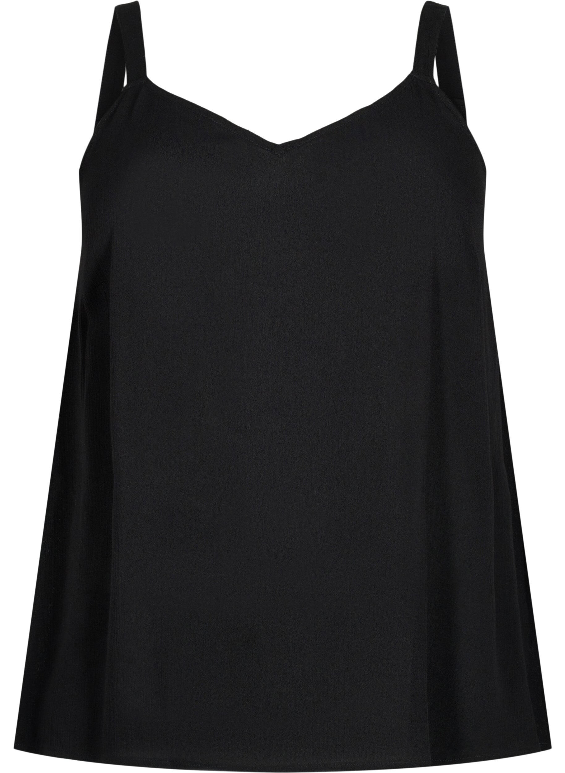 Zizzi Mouwloze top in viscose, Black, Packshot image number 0