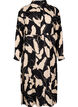 Midi-jurk met lange mouwen in viscose met print, Black AOP, Packshot image number 0