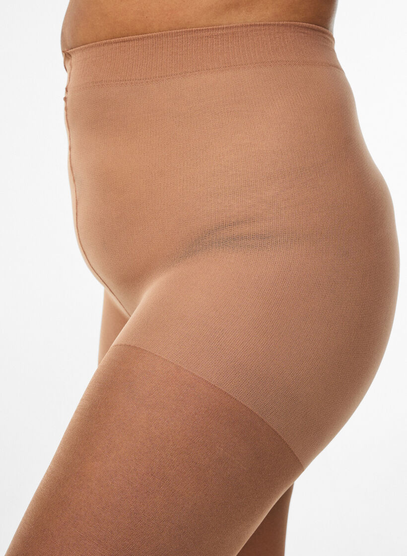 Glanzende 30 denier zonbruine panties, Beige, Model image number 2