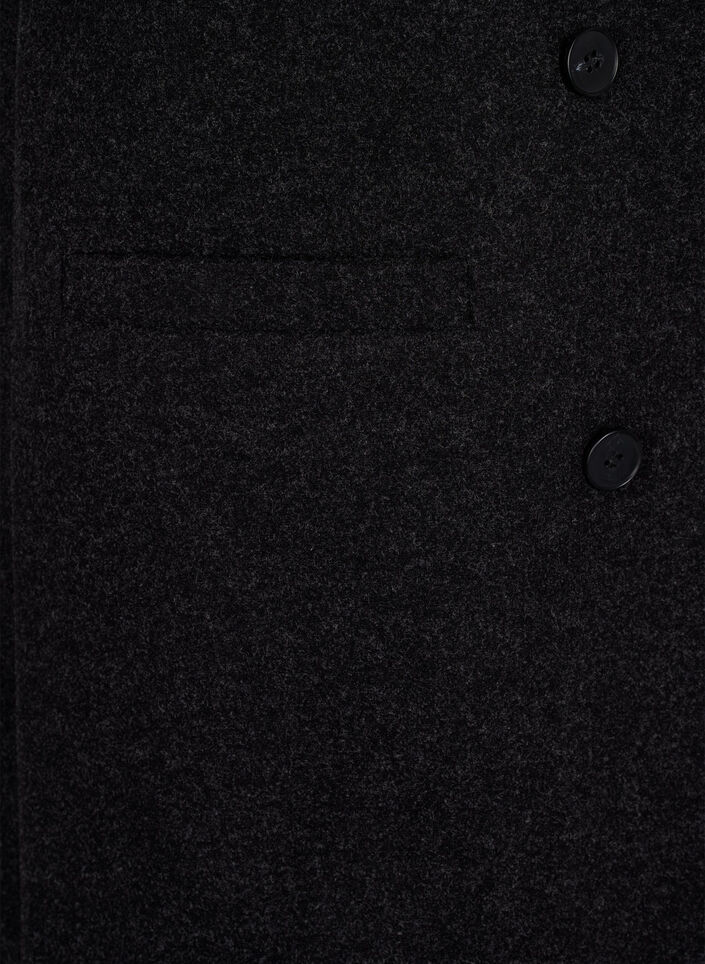 Lang vest in wollen look, Dark Grey Melange, Packshot image number 3