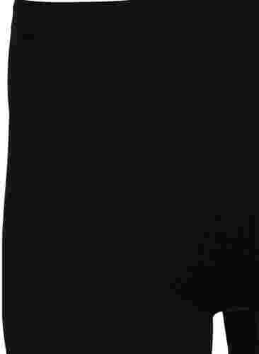 Naadloze korte broek met normale taille, Black, Packshot image number 2