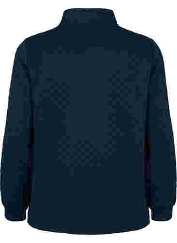 Gewatteerde trui met rits, Navy Blazer, Packshot image number 1
