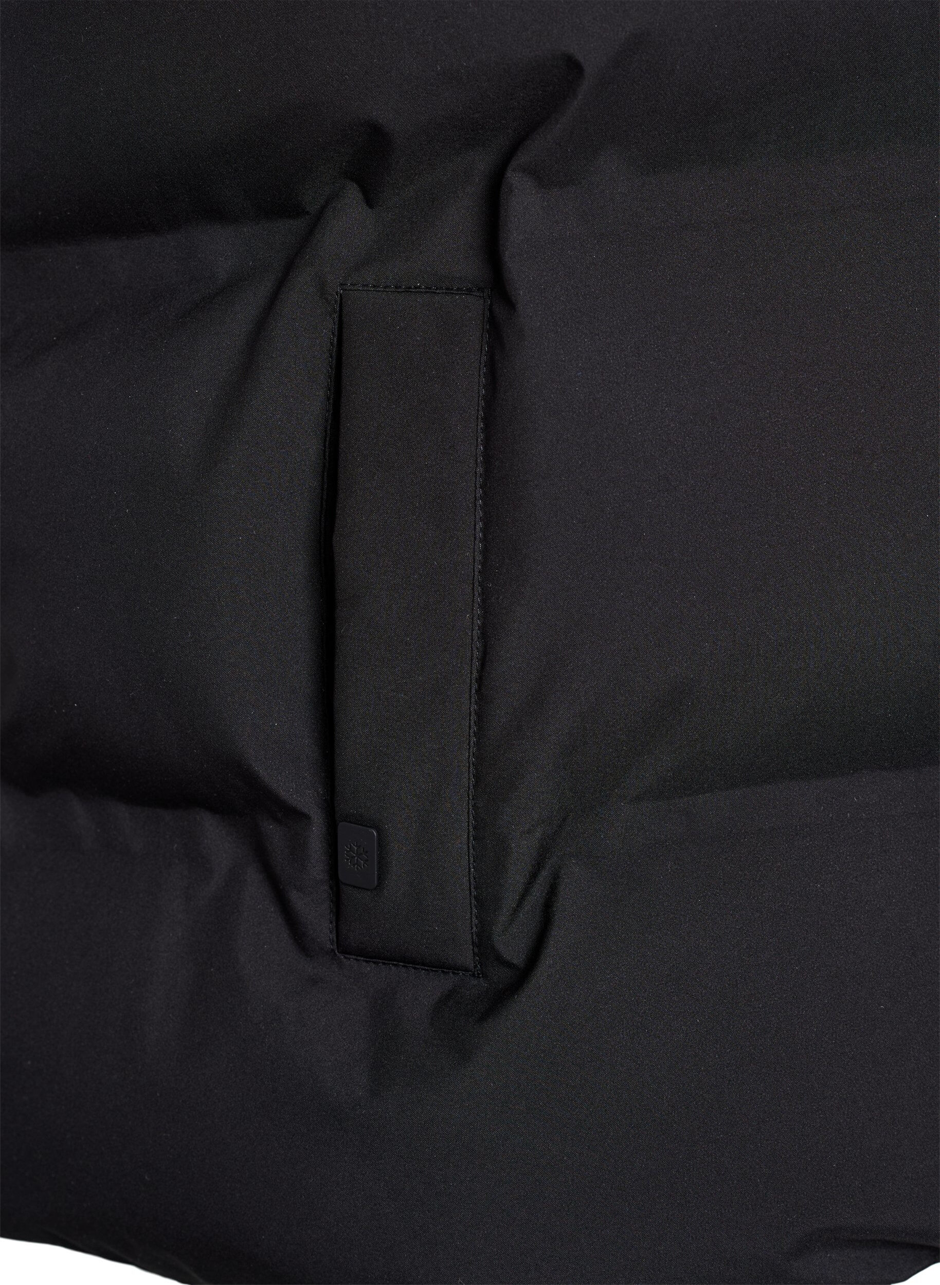 Zizzi Korte puffer bodywarmer met hoge kraag, Zwart, Packshot image number 3