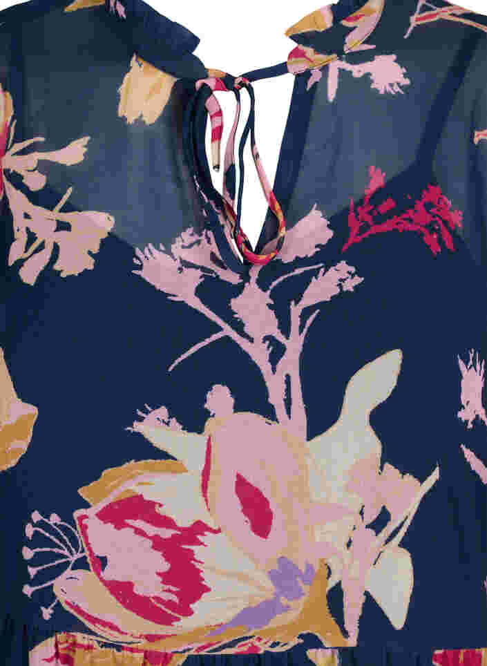 Tuniek met bloemenprint en lurex, Big Flower AOP, Packshot image number 2