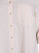 Linnen en viscose shirt met 3/4 mouwen, Beige, Packshot image number 2