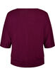 Jersey blouse met halflange ballonmouwen, Paars, Packshot image number 1