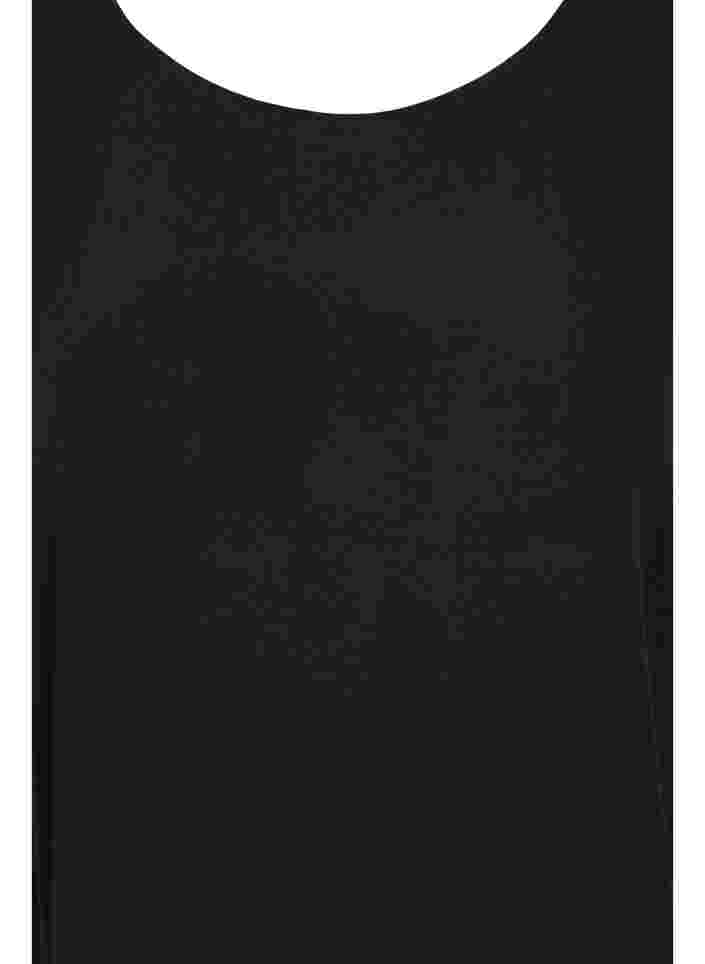 Viscose top met korte mouwen, Black, Packshot image number 2