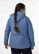 Functionele korte winterjas met capuchon, Blauw, Model image number 2
