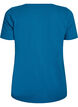 Basic effen katoenen t-shirt, Blauw, Packshot image number 1