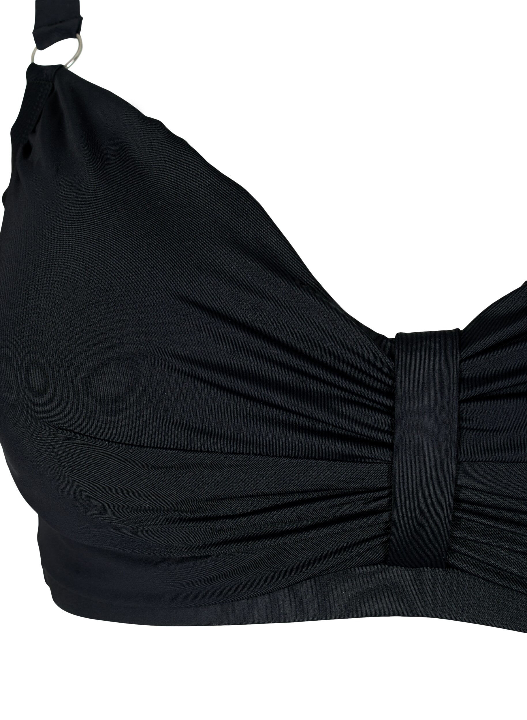 ZizziBikini-bh met beugel en drapering, Zwart, Packshot image number 2