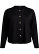Cardigan met decoratieve knopen en lange mouwen, Black, Packshot image number 0