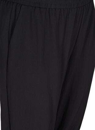 Viscose capri broek met zakken , Black, Packshot image number 2