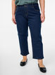 Gecropte Vera jeans met een straight-fit, Blauw, Model image number 2