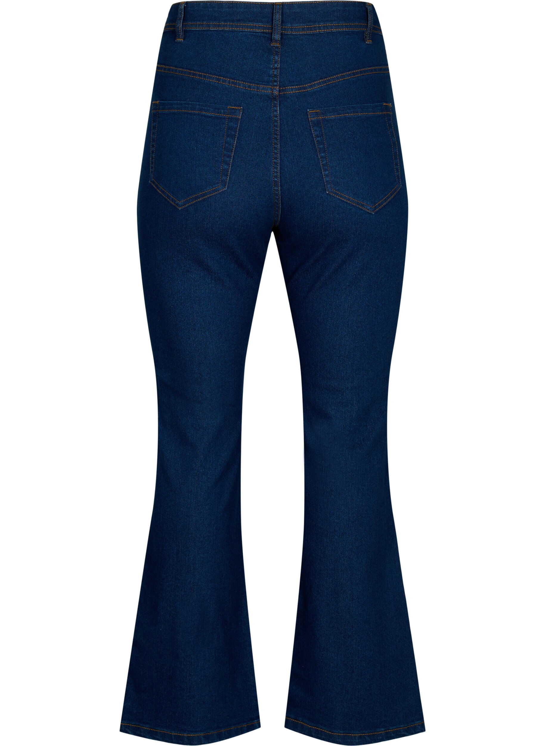 Zizzi FLASH - Hoog getailleerde jeans met bootcut, Blauw, Packshot image number 1