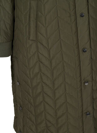 Gewatteerde jas met knopen en capuchon, Forest Night, Packshot image number 3