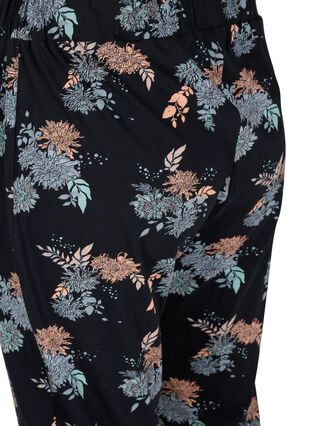 Katoenen pyjama broek met bloemenprint, Black Flower AOP, Packshot image number 3