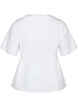 Blouse met korte mouwen en ruches, Wit, Packshot image number 1