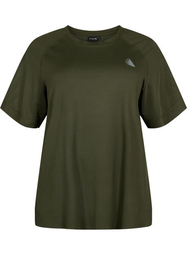 Trainings-T-shirt met korte mouwen en ronde hals, Forest Night, Packshot image number 0