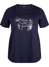 FLASH - T-shirt met motief, Navy Blazer Bloom