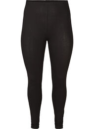 Basisleggings met extra lengte, Zwart
