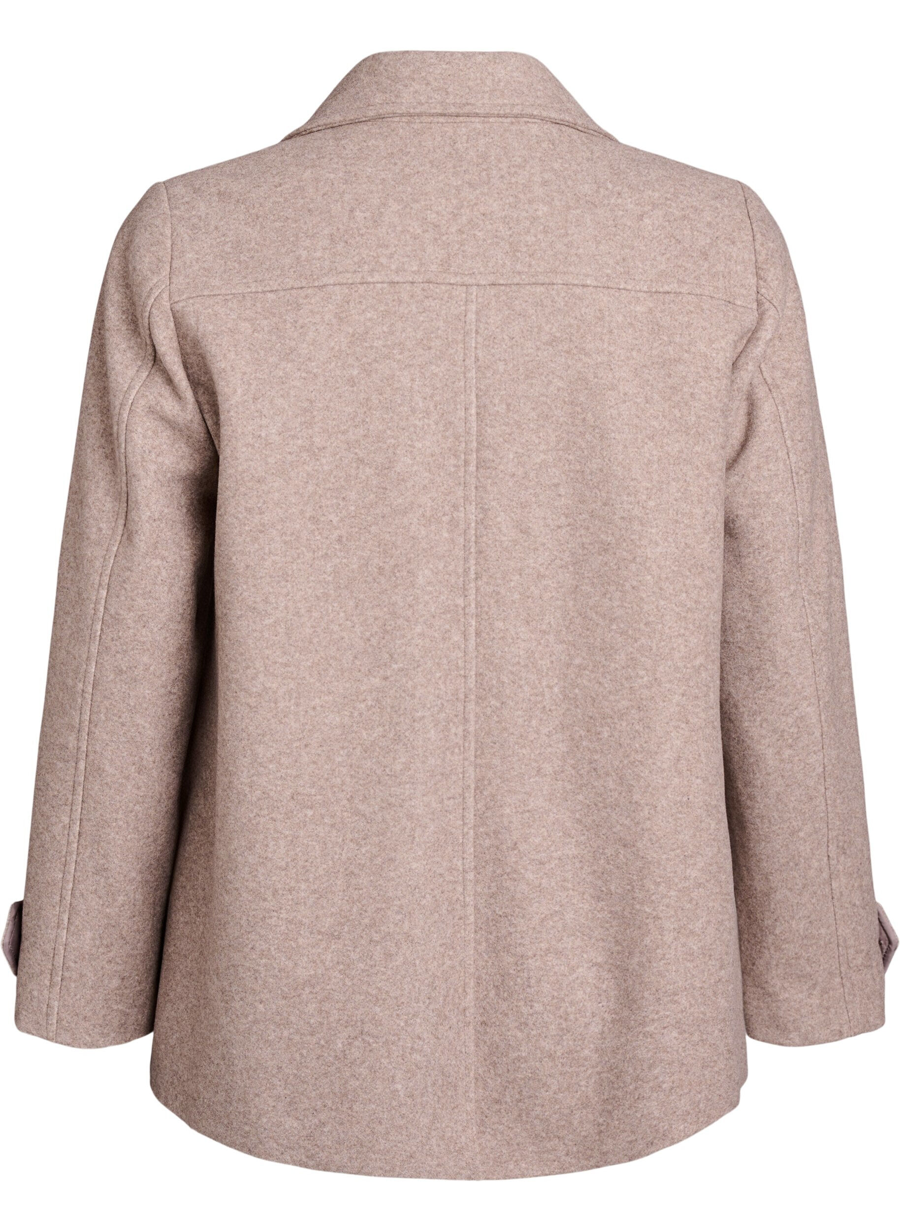 ZizziKorte jas met dubbele knoopsluiting, Beige, Packshot image number 1