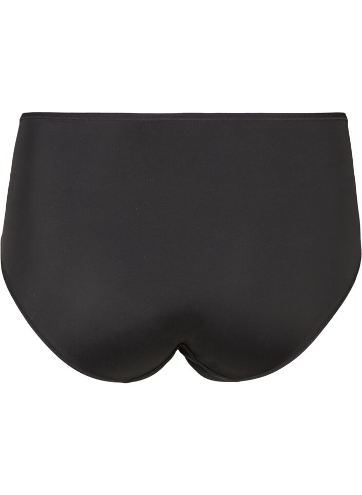 2-pack slipje met normale taille, Zwart, Packshot image number 1