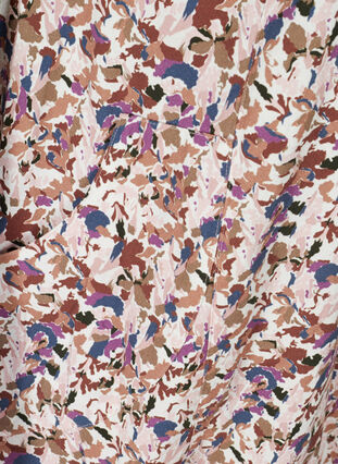 Katoenen jurk met korte mouwen en print, Powder Pink AOP, Packshot image number 3