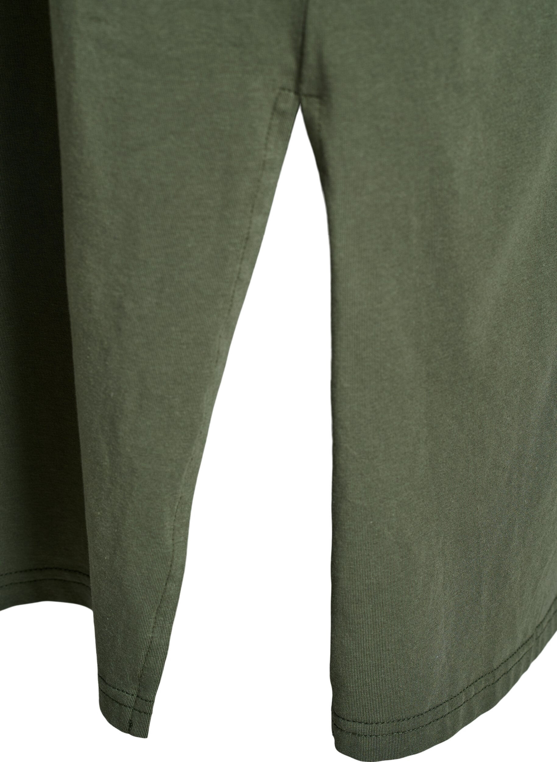 Zizzi Midi T-shirt jurk met V-hals, 2151, Packshot image number 3