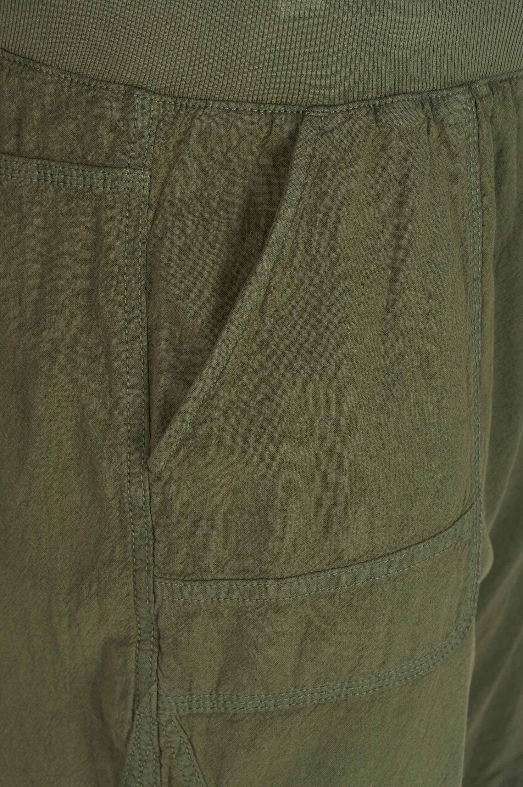 ZizziLosse katoenen short met zakken, Groen, Packshot image number 2