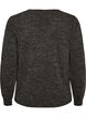 Jersey blouse met V-hals en lange mouwen, Zwart, Packshot image number 1