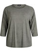 Jersey blouse met 3/4 mouwen, Groen, Packshot image number 0
