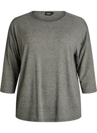 Jersey blouse met 3/4 mouwen, Groen