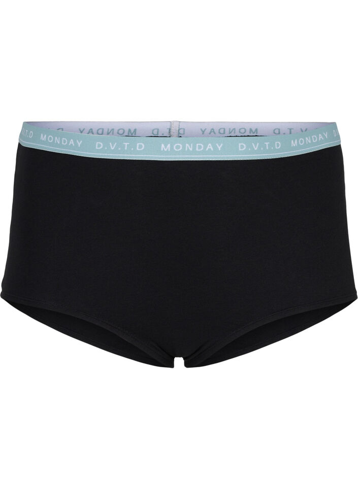 7-pack katoenen hipster met weekdagen, Multi Pastel Pack, Packshot image number 2