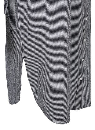 Gestreepte blouse jurk in katoen, Black Stripe, Packshot image number 3