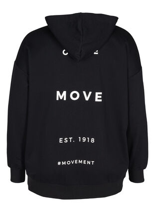 Sweatshirt met capuchon en print, Black Move, Packshot image number 1
