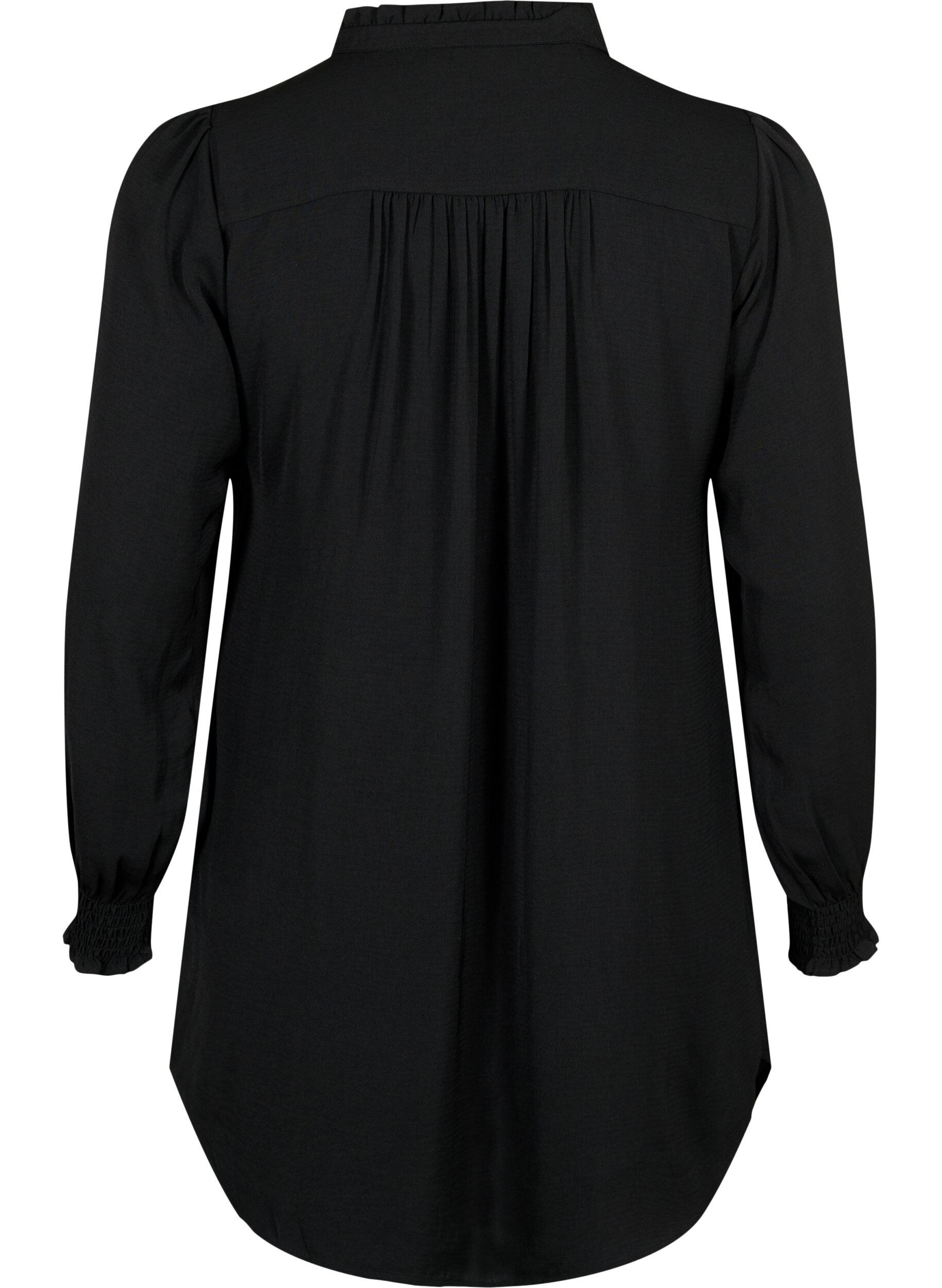 Zizzi Tuniek met smokwerk, Black, Packshot image number 1