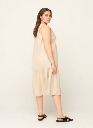 Sleeveless cotton dress, As Sample, Model image number 1