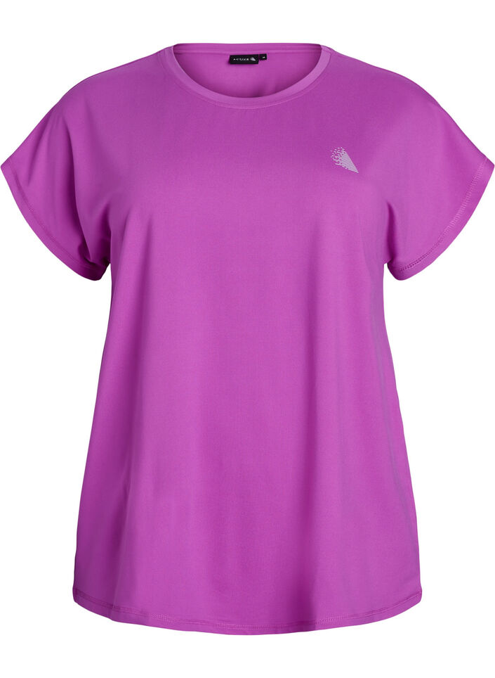 Effen gekleurd trainingsshirt, Paars, Packshot image number 0