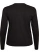 Basic T-shirt met lange mouwen en ronde hals, Zwart, Packshot image number 1