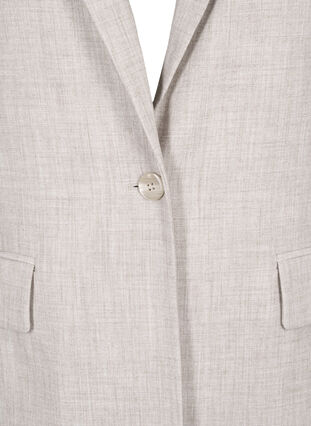 Gemêleerde blazer met knoopsluiting, String, Packshot image number 2