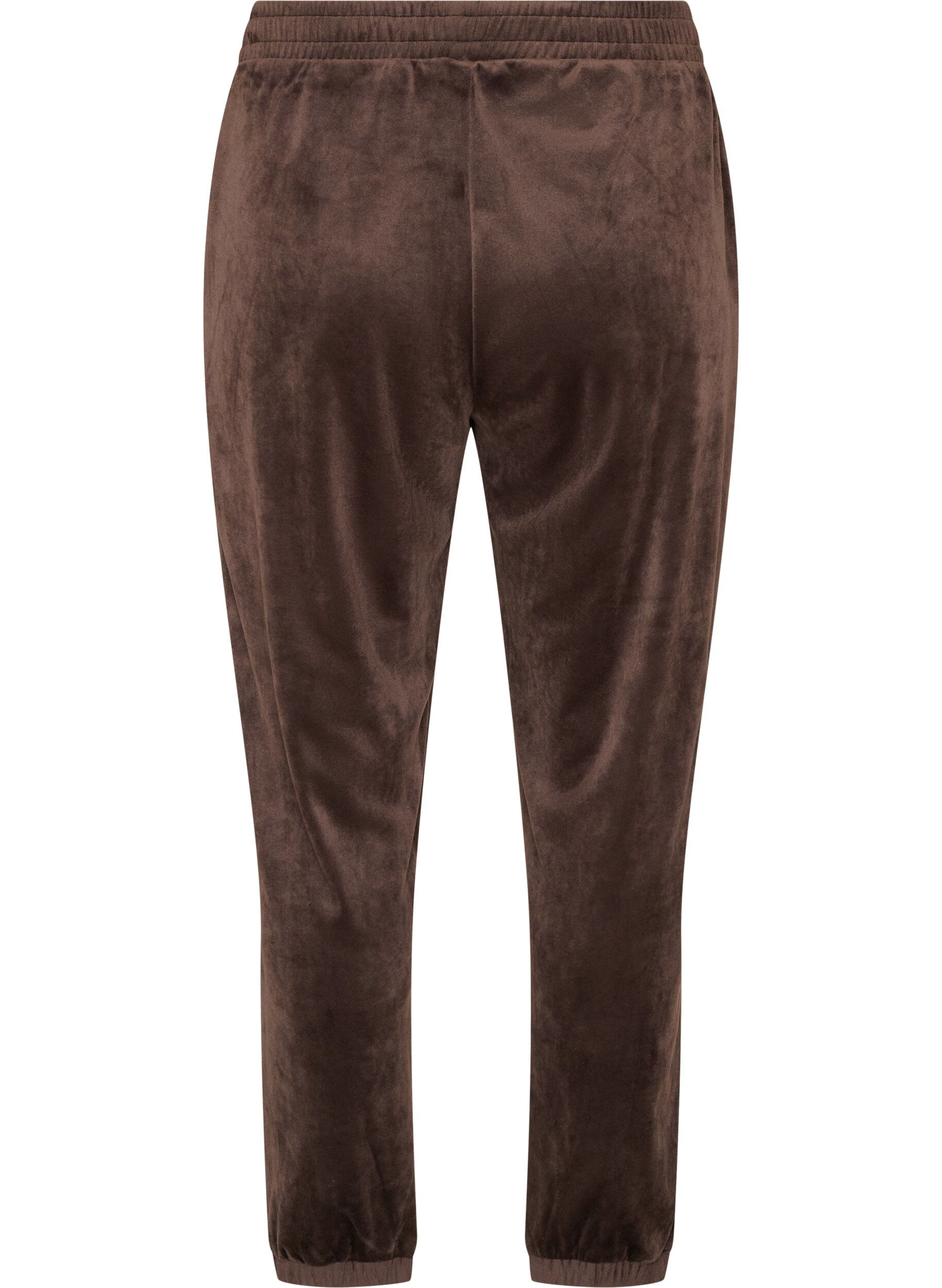 ZizziLosse velourbroek, Bruin, Packshot image number 1