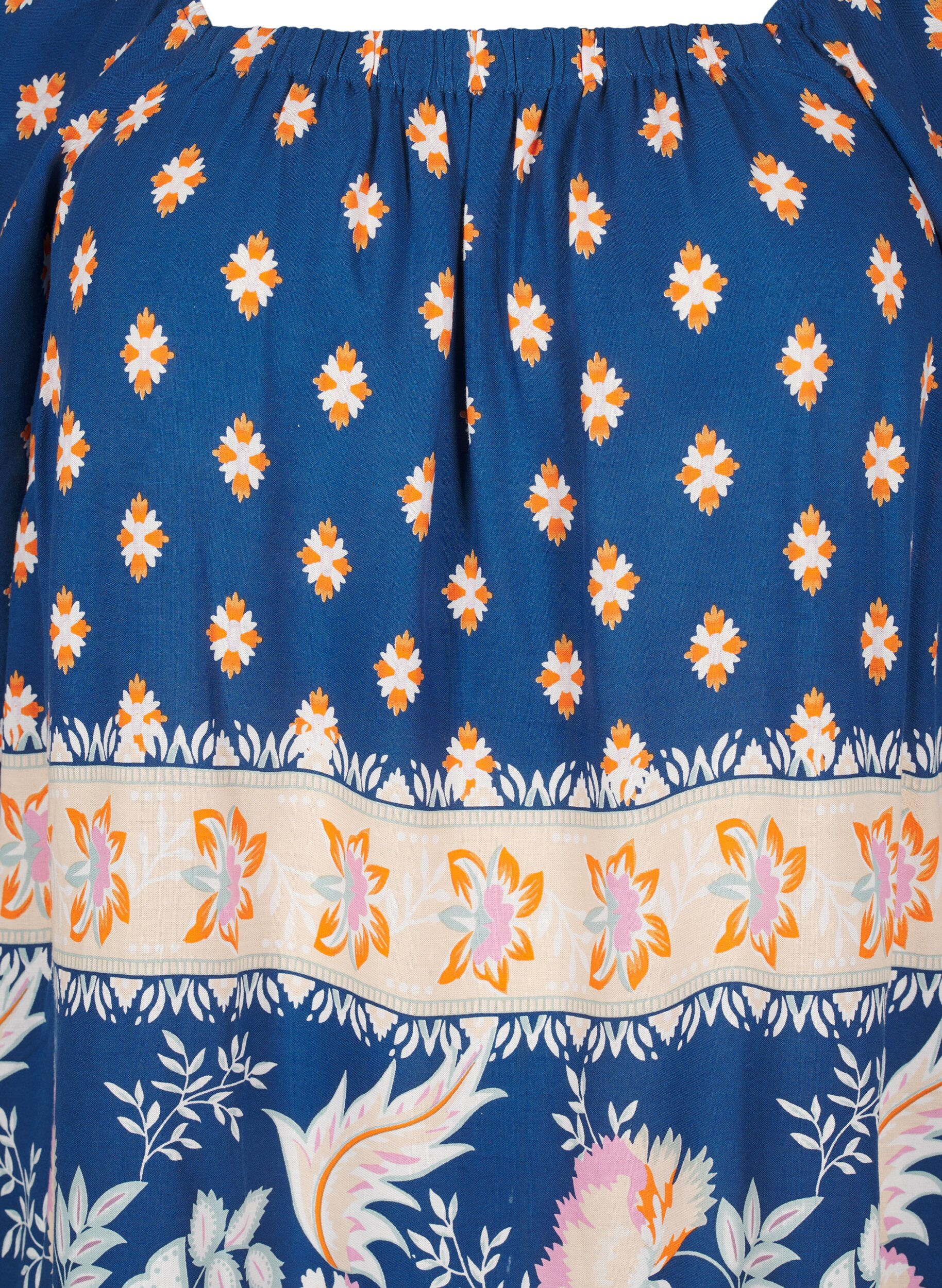 Zizzi Strandjurk in viscose met print, Blauw, Packshot image number 2