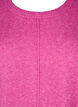 Gebreide blouse met ronde hals en middennaad, Fuchsia Red Mel., Packshot image number 2