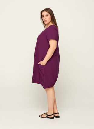Comfortabele jurk, Dark Purple, Model image number 1