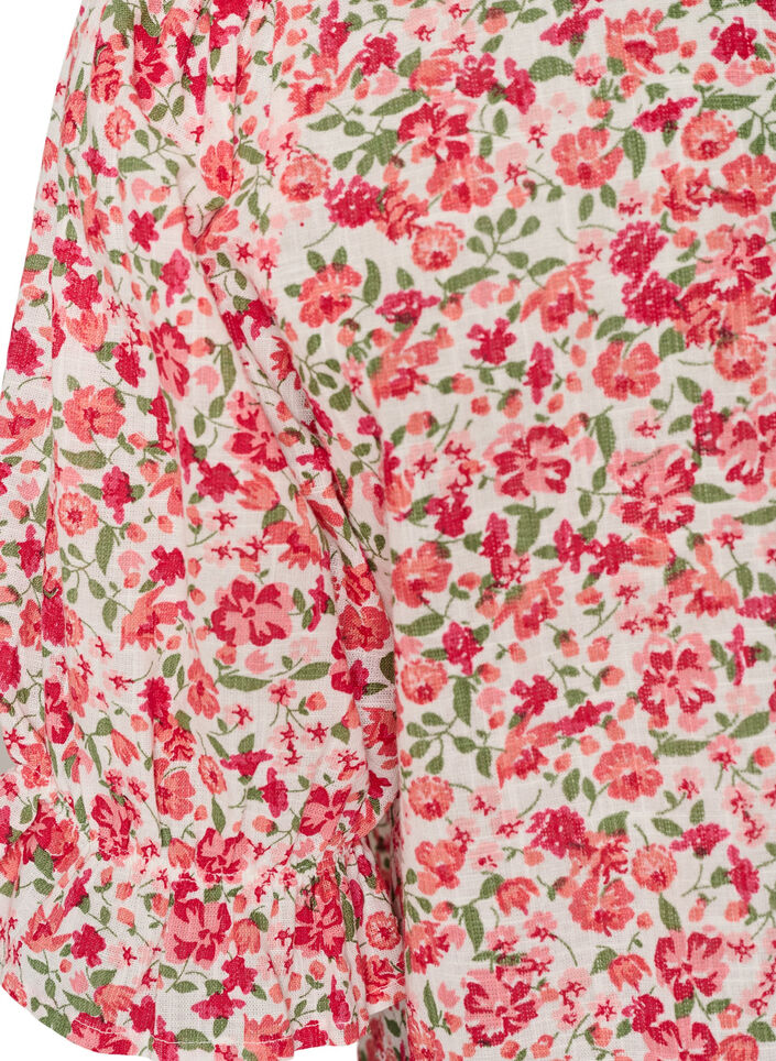 Katoenen blouse met vierkante halslijn, Rood, Packshot image number 3