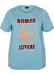 Katoenen T-shirt met print, Blauw, Packshot image number 0